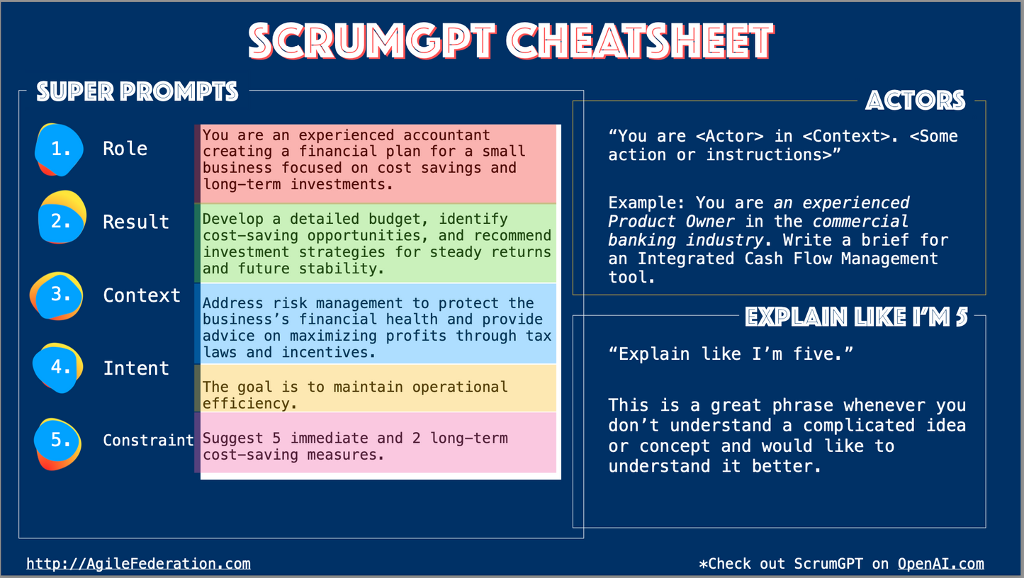 ScrumGPT Cheatsheet